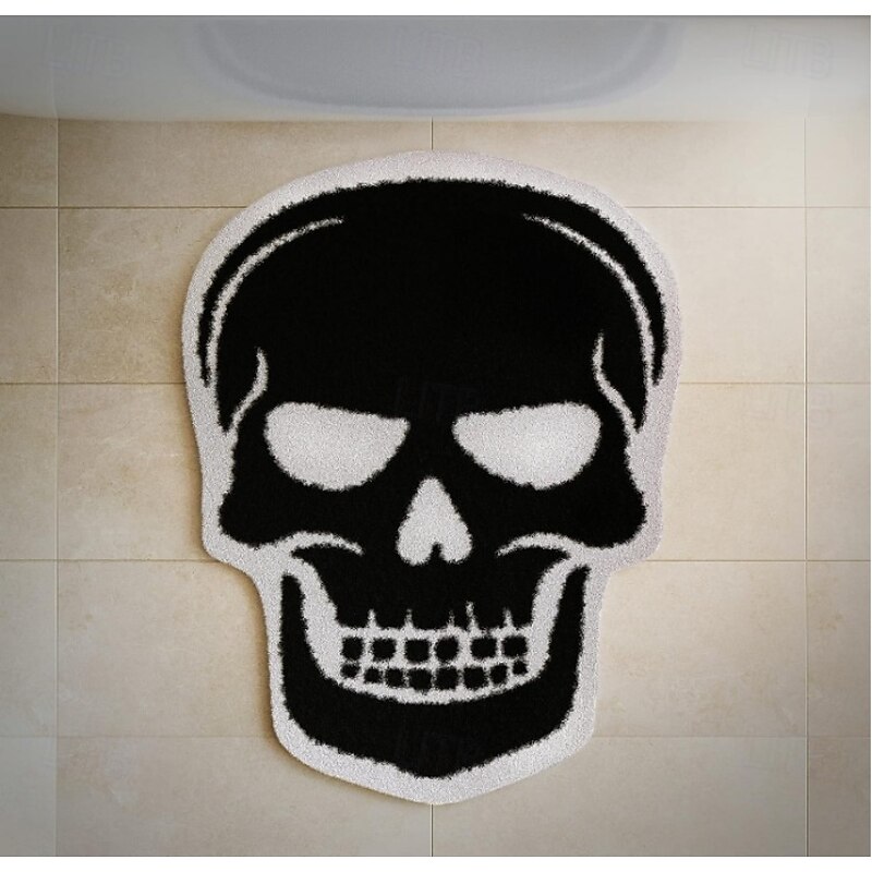 Halloween Faux Cashmere Flannel Rug, Soft Plush Carpet for Living Room & Bedroom, Festive Atmosphere Bedside Decoration3