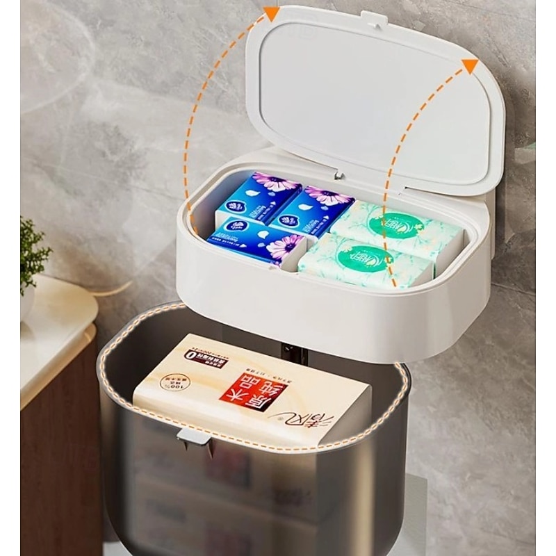 TAILI No Drilling Suction Toilet Paper Holder, Easy Eo Install Tissue Roll Holder, Holds Strong and Steady, Wall Mount Tissue Holder with Shelf, for Bathroom Pantry and RV Kitchen3