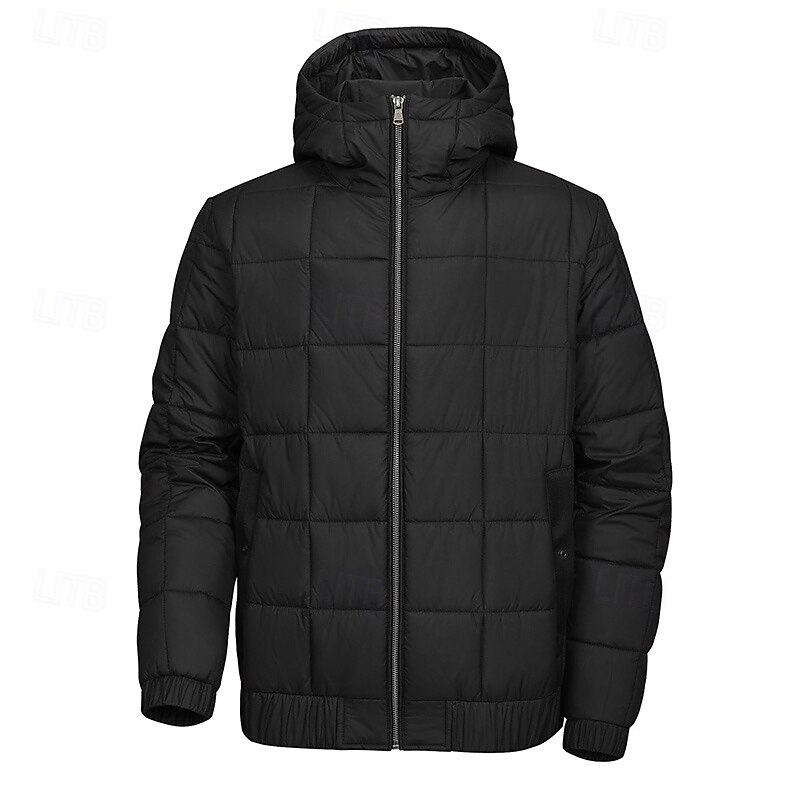 Men's Hiking Jacket Puffer Jacket Thermal Jacket Outdoor Thermal Waterproof Hiking Outfits Hiking Clothes Winter Autumn / Fall Top Camping / Hiking / Caving Running Solid Color Black Blue Green4