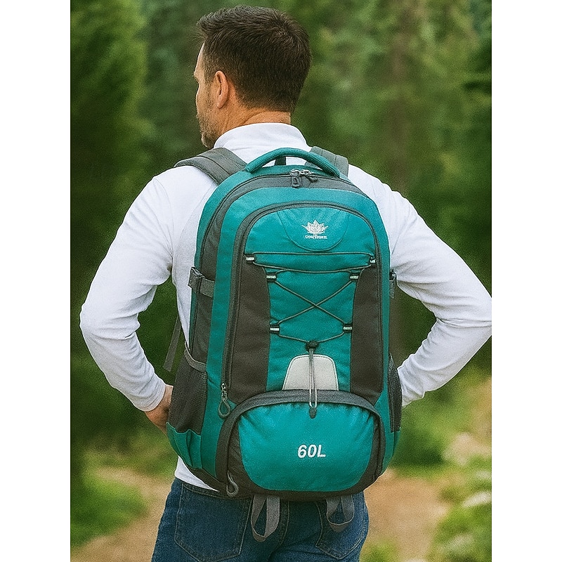 Men's 60L Water-Resistant Hiking Backpack – Large Capacity Outdoor Travel Rucksack with Multiple Compartments for Camping, Trekking and Backpacking Adventures2