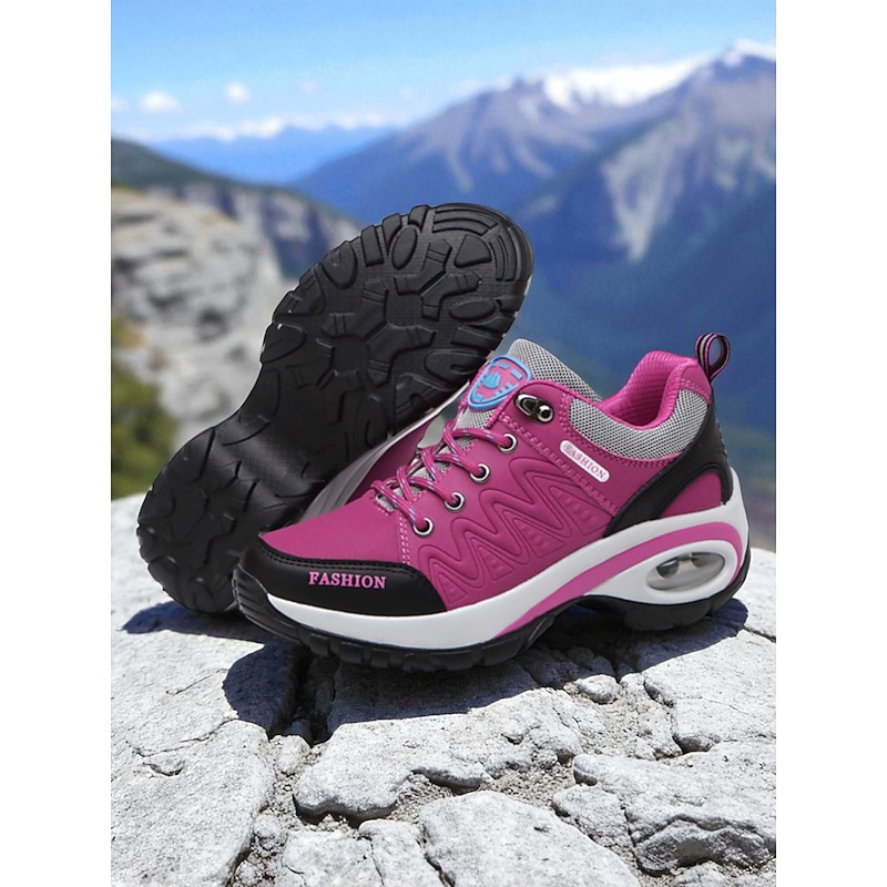 Women's Air Cushion Trail Sneakers – Lace-Up Outdoor Sports Shoes for Hiking and Daily Wear4