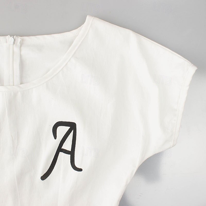 Retro Vintage 1950s Grease Outfits Dress Outfits Poodle Skirts Printing Fancy Dress Women's Carnival Masquerade Performance Party Adults' Dress Belt Scarf3