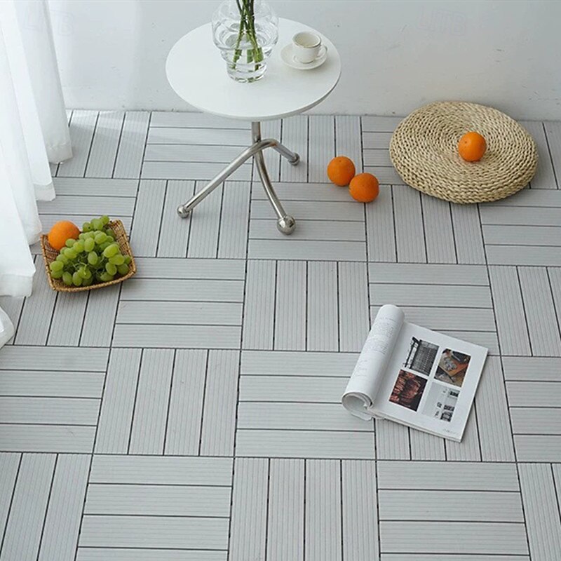 DIY Plastic Wood Flooring for Balcony Bathroom Courtyard Garden Terrace - Outdoor Splicing Waterproof Anti-Slip Floor Mat2