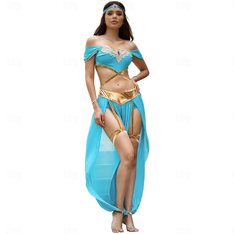 Aladdin and the Magic Lamp Princess Jasmine Theme Party Costume Dance Costumes Cosplay Movie Cosplay for Women's Adults Halloween Carnival Performance Party Masquerade