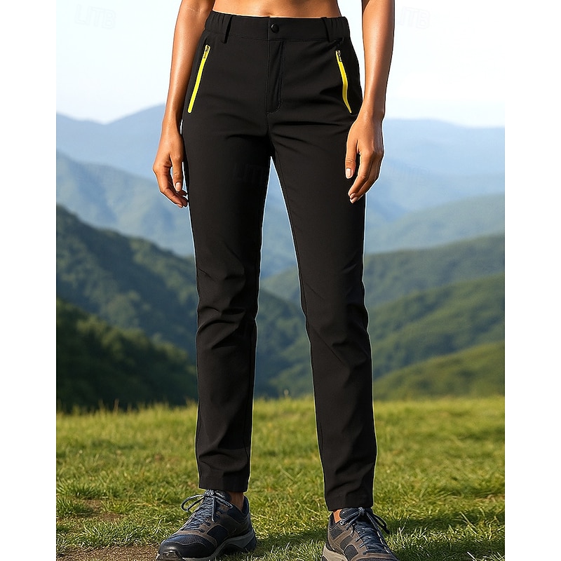 Women's Hiking Pants Trousers Waterproof pants Softshell Pants Outdoor Regular Fit Waterproof Windproof Bottoms Pocket Black Blue Camping / Hiking Running S M L XL XXL