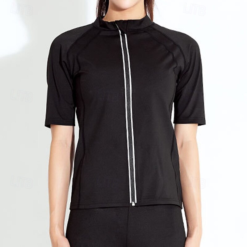 Women with Zipper Plain Physical Therapy Sauna Suit For Gym Athletic