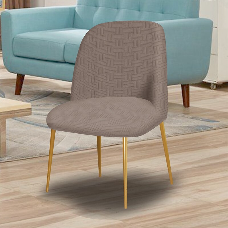 Modern Low-Back Chair with 5x5 Grid Design - Rounded Frame, Minimalist Aesthetic, Compact and Stylish Seating3