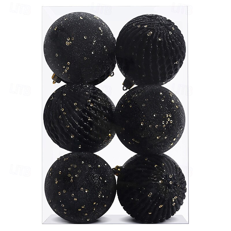 12 pcs Christmas Tree Balls Baubles Ornaments, 8 cm/3.15 inch Xmas Decoration, Glitter Painted Hanging Set2