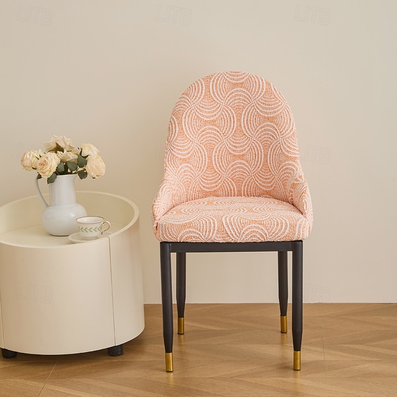 Dining Chair Covers for Home Polar Fleece Fabric Stretch Slipcovers Soft Warm Seat Covers Fitting Most Chairs, Machine Washable