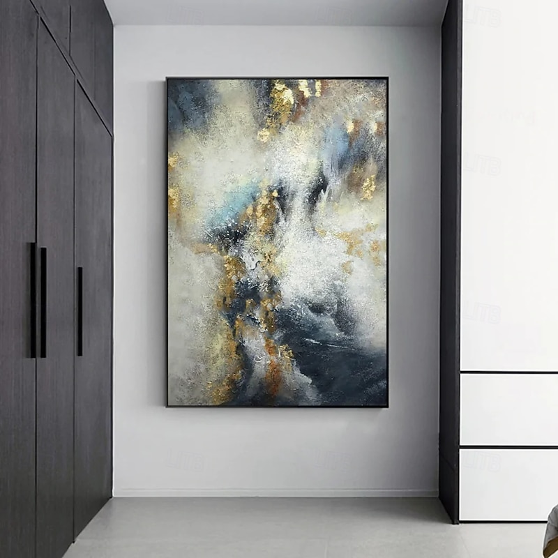 Wall Art Decorative Gold Foil Canvas Oil Painting Modern Abstract Painting Wall Picture for Living Room Poster Prints4