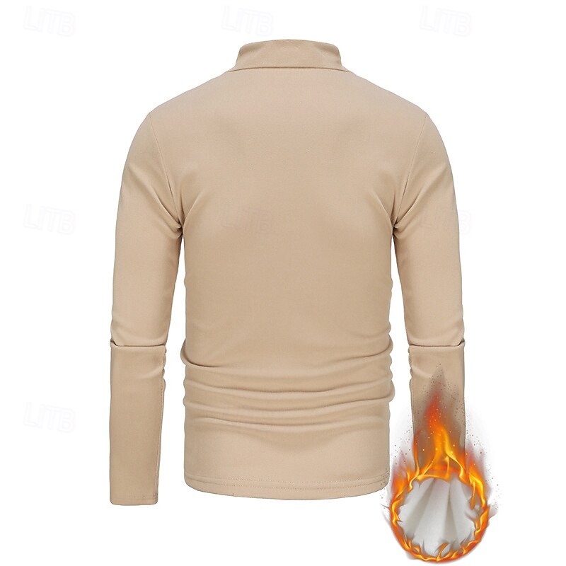 Men's Sweatshirt Black White Khaki High Neck Plain Sports & Outdoor Daily Holiday Streetwear Basic Casual Spring Fall Clothing Apparel Hoodies Sweatshirts3