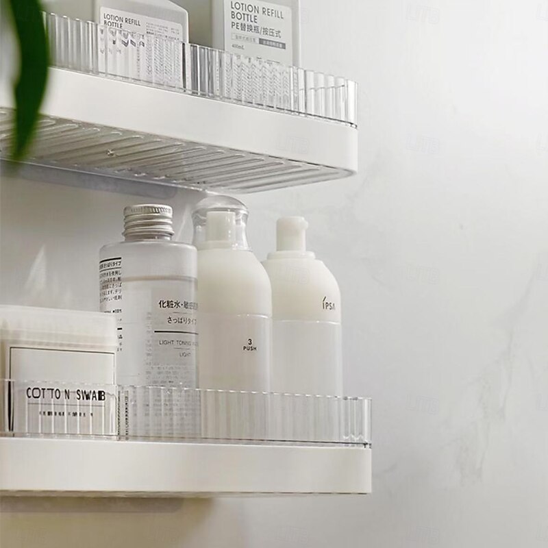 2-Pack No-Drill Wall-Mounted Bathroom Storage Rack – Space-Saving Organizer for Toilet, Washroom, Kitchen Spice Rack4