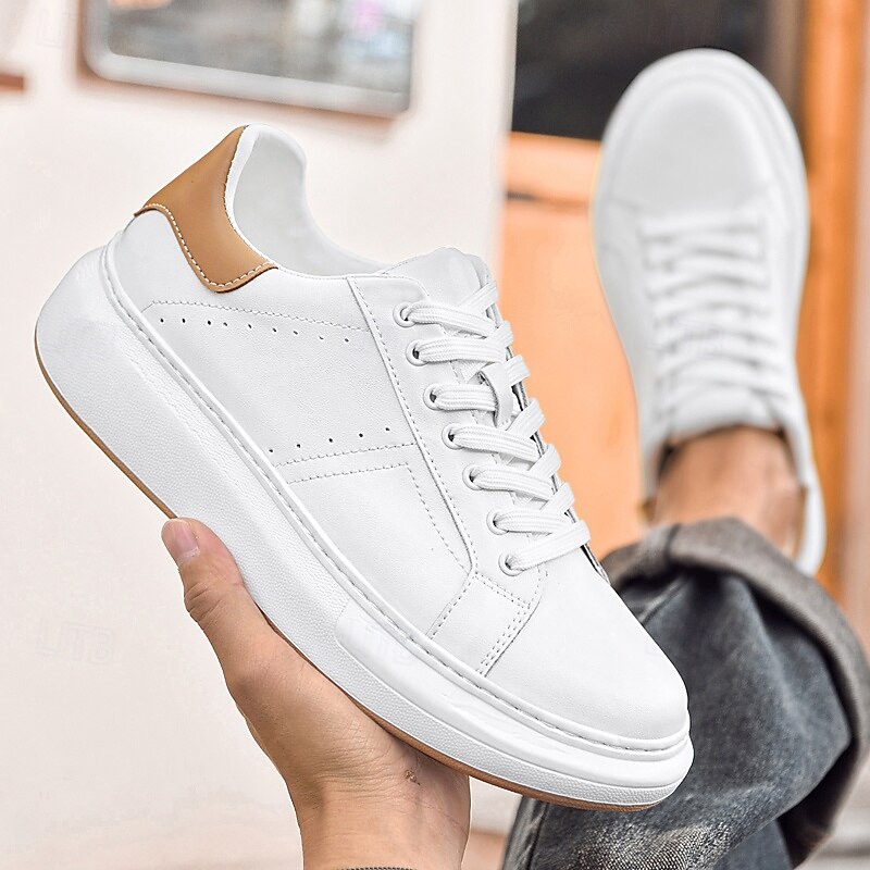 Men's White  Sneakers - Clean Look & Versatile, For Active Gentlemen in Sports & Daily Wear3