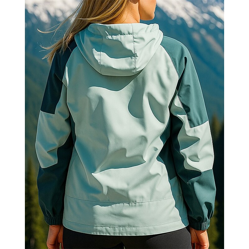 Women's Softshell Jacket Hiking Jacket Hardshell Jacket Outdoor Waterproof Windproof Hiking Outfits Hiking Clothes Spring Autumn / Fall Jacket Hunting Fishing Climbing Patchwork Pink Cream Red2