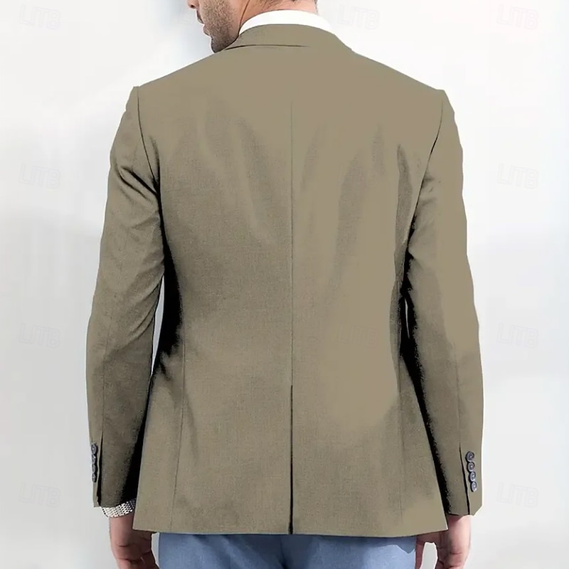 Halloween Men's Blazer Outdoor Street Casual Casual Daily British All Seasons 100% Polyester Skeleton 3D Print Buttons Thermal Warm Comfortable Single Breasted Blazer White Brown4