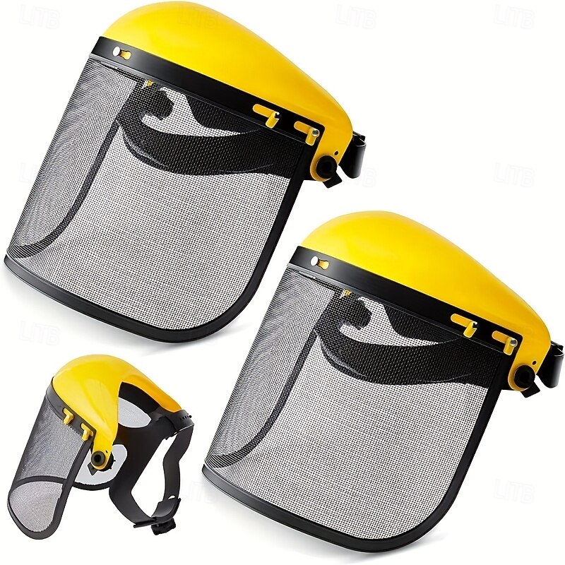 Heavy-Duty Industrial Safety Mask with Impact-Resistant Face Shield Adjustable Headband & Washable Sweatband - for Grinding, Construction, Workshop, Gardening - Compatible with Chainsaws, Hedge Trim3