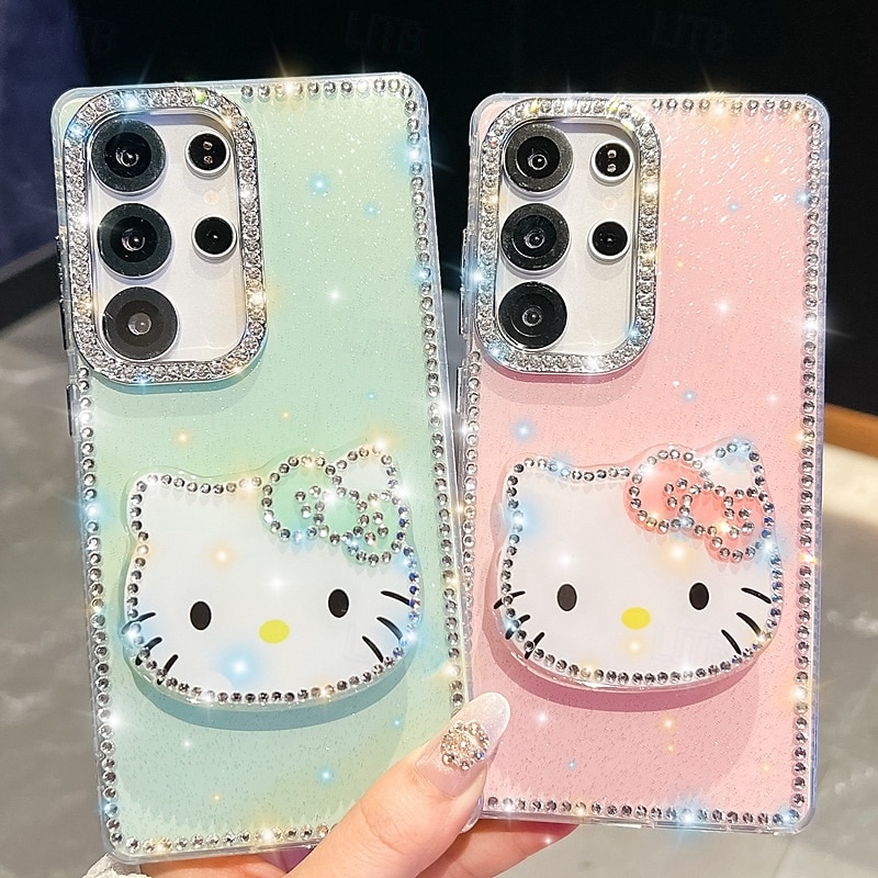 Phone Case For Samsung Galaxy S25 S24 Ultra Plus S24 FE S23 A16 A55 5G A35 5G A15 Back Cover Kickstand Shockproof Cartoon Silicone4