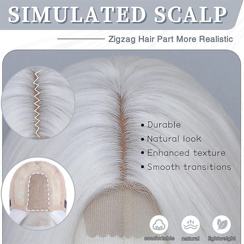 Auburn Highlight Wigs for Women 18 Inch Middle Part Medium Length Short Curly Wavy WigsNatural Synthetic Hair Womens Wigs for Daily Party/Halloween Use3