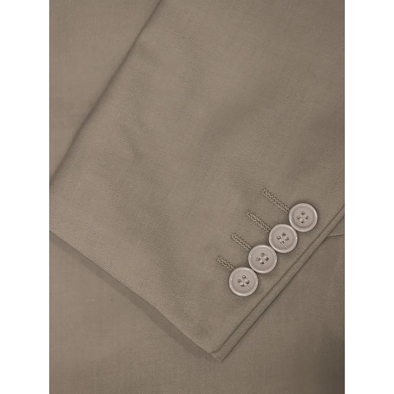 Men's Wedding Casual Business Suits Notch Lapel Brown Casual Formal Solid Colored Tailored Fit 2 Piece Single Breasted One-button4