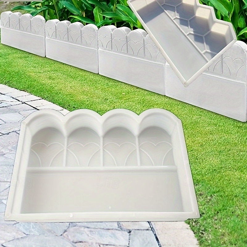 Antique-Style Cement PMMJ Brick Mold for Perfect Garden Fence, Yard, Lawn Edging & Flower Bed Borders2