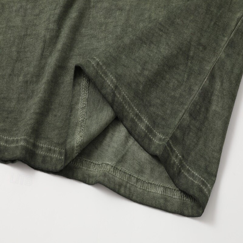 Men's Henley Shirt Tee Top Long Sleeve Shirt Long Sleeve Plain Vintage Basic Casual Vintage Style Washed Henley Vacation Street Casual Spring Fall All Seasons Black Burgundy Navy Blue Henley T-Shirt4