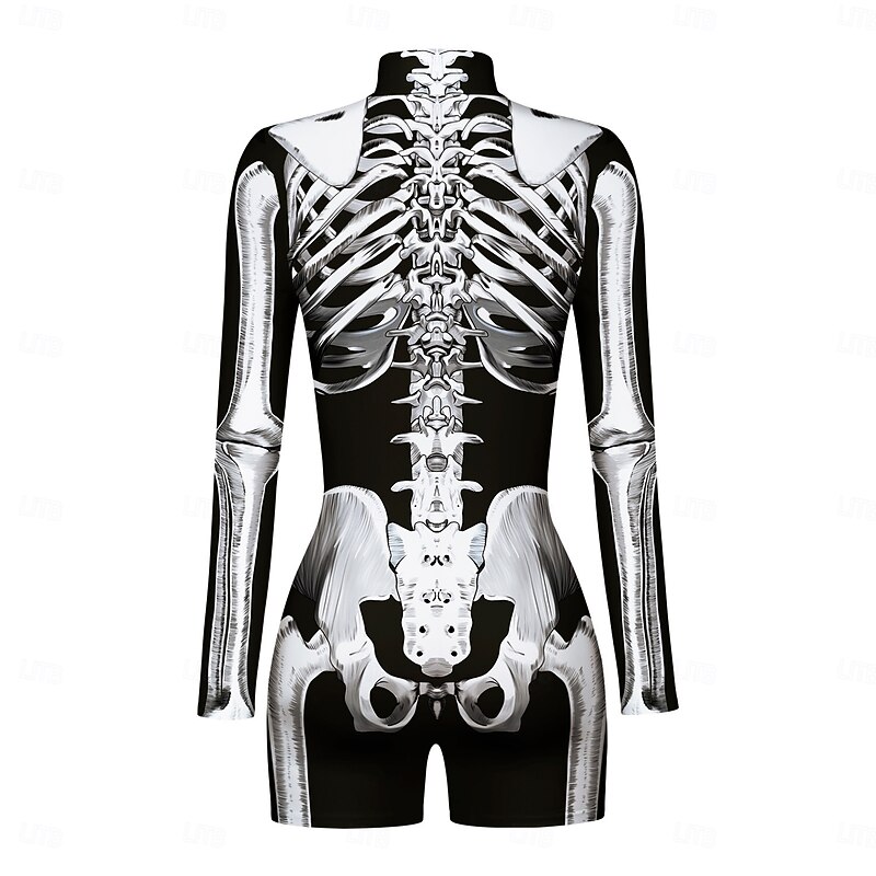 Patterned Zentai Suits Cosplay Costume Bodysuit Printing Carnival Costume Women's Sexy Costume Halloween 3D Skeleton Costume for Performance Party Masquerade Adults'4