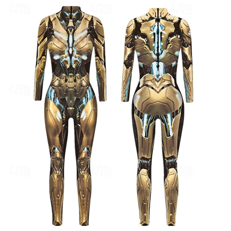 Family Halloween Jumpsuit Skull Halloween pattern Street Print Silver Black Red Long Sleeve Matching Outfits2