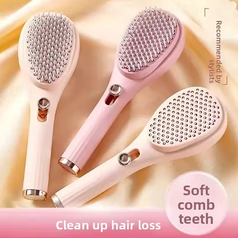 Relaxing Elastic Massage Comb Portable Hollow Hair Combs Scalp Massage Brush Salon Styling Tools Solid Color Circular Hair Brush