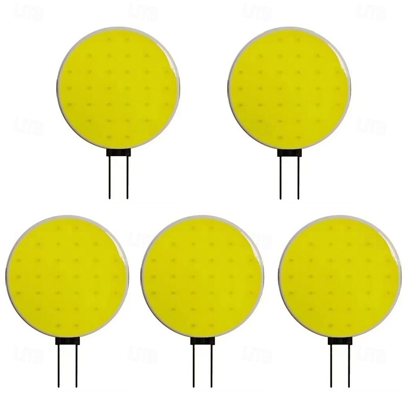 G4 COB LED Chip Bulb DC12V 3W LED Light White Warm White for Marine RV Wall Lamp Camper Trailer Lighting 5pcs