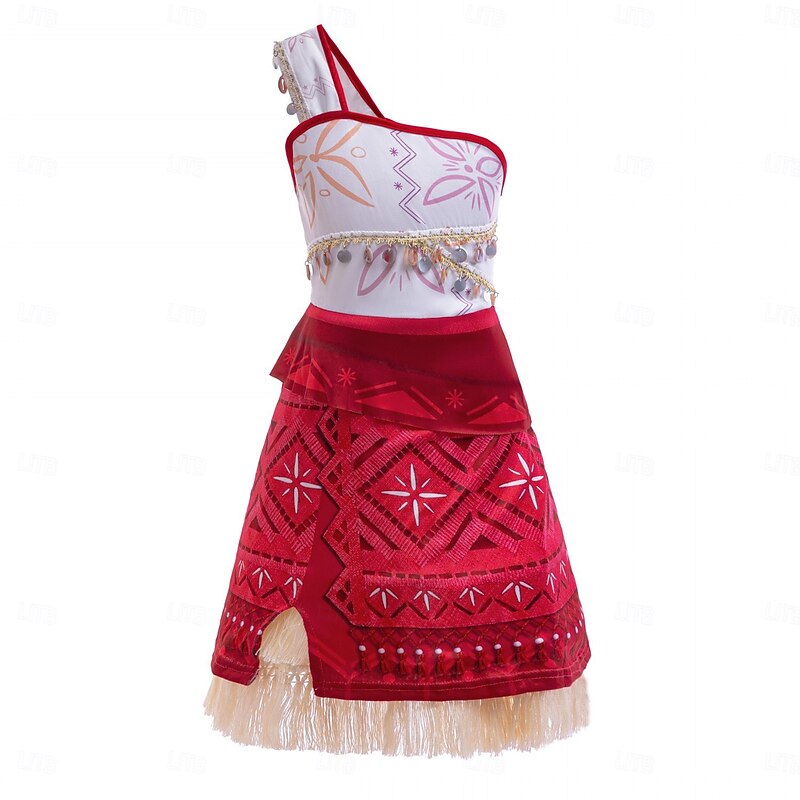 Moana Princess Moana Dress Necklace Costume Halloween Dress Cosplay Costume  Movie TV Theme Costumes Movie Cosplay for Girls' Kid's Carnival Children's Day  World Book Day Party Birthday Beach2