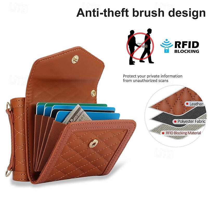 Phone Case For Samsung Galaxy Z Flip 7 Z Flip 6 Z Flip 5 Z Flip 4 Back Cover with Lanyard Card Slot Shockproof Retro TPU PU Leather4