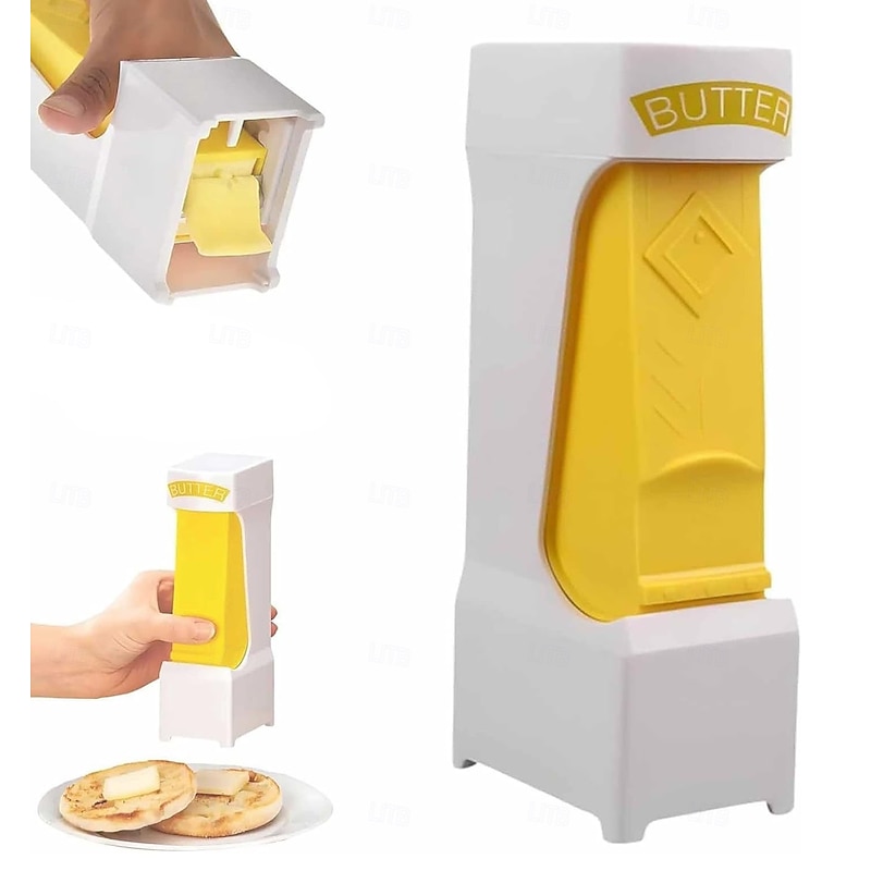 Stick Butter Cutter ABS One Click Butter Cheese Dispenser with Stainless Steel Blade for for Quickly Making Bread, Cakes, Breakfast