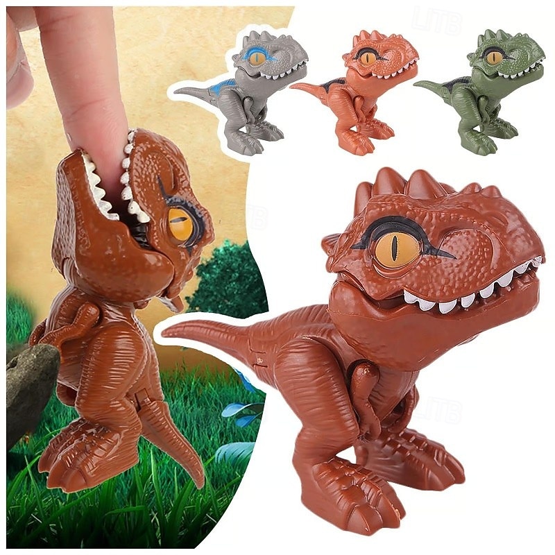 Finger Biting Dinosaur Toy For Children Fun Squishy Pterosaur Diplodocus Tyrannosaurus Cute Chibi Dinosaurs Educational Playset Collectible Figures Wholesale Learning Set