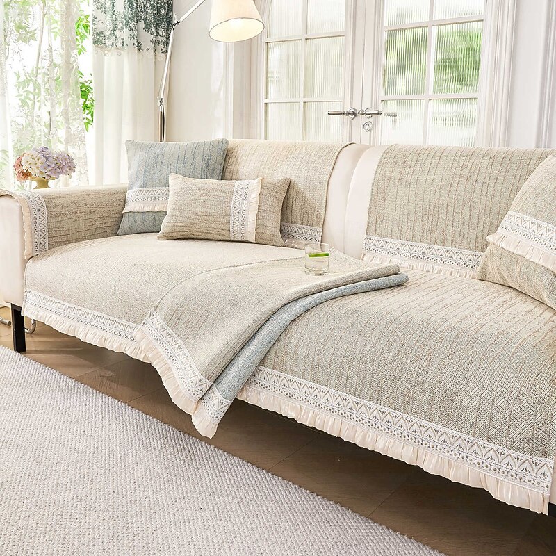 Summer Ice Silk Couch Cover for Pets, Pet Friendly Cooling Sofa Cushion Protector, Non-Slip Scratch Resistant Sofa Mat Slipcover for Living Room3