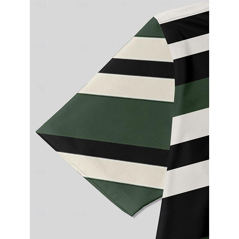 Men's Golf Polo Shirt Dark Green Short Sleeve Top Golf Attire Clothes Outfits Wear Apparel4