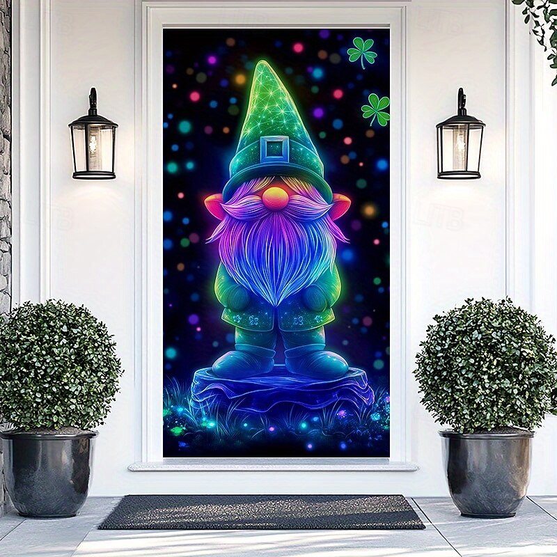 Halloween Door Cover – Creepy Ghost Woman in Dark Hallway, Haunted House Entrance Banner, Scary Outdoor 2025 Halloween Decoration for Bedroom, Living Room, Bathroom