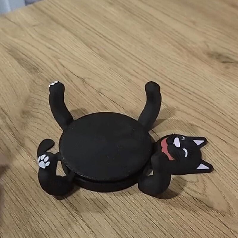 3D Print Cat Coasters, Cute Cats Coaster, Funny 3D Printed Animals Cup Holder, Creative Box Mug Cuddler, for Kinds Cups for Coffee & Tea, Home Decor Tabletop Protection, Gifts for Pet Lovers2