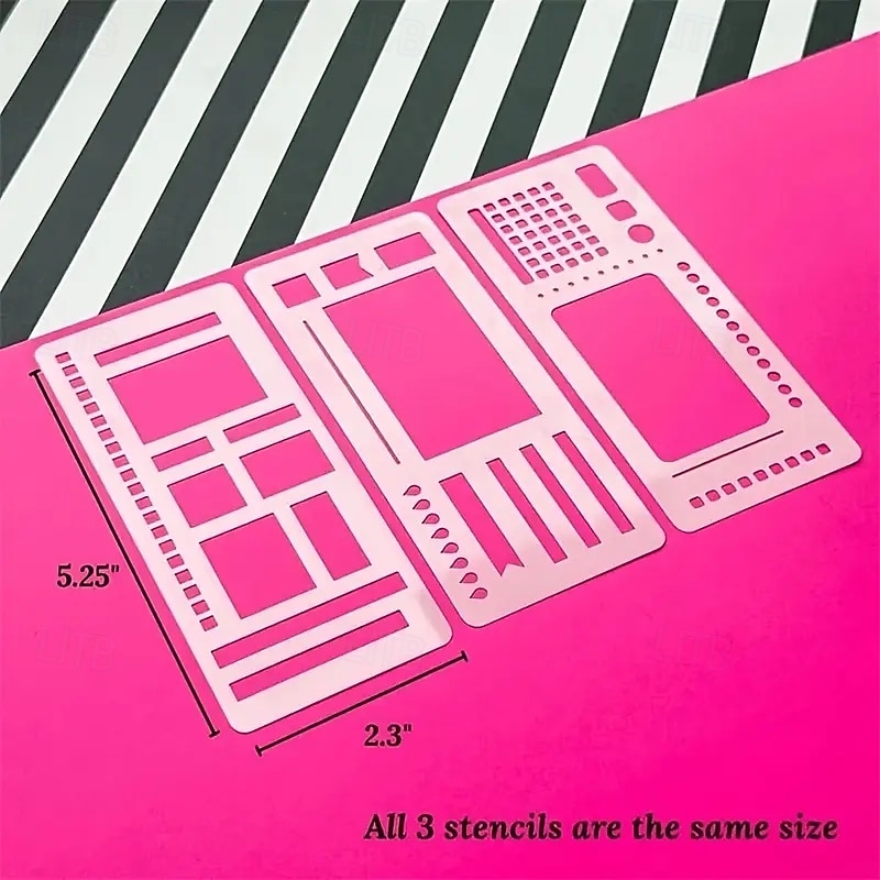 Handmade Flexible Record Template Planner Stencil Set Compatible with Coils Discs and Rings Ideal for Organizing Notes & Tasks, Journaling Essentials2