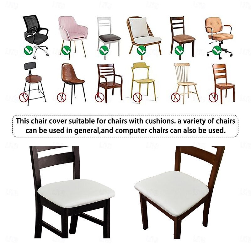 Halloween Chair Seat Cover - Geometric Print Polyester Slipcover for Dining Chairs, Stools & Office Chairs, Spooky Seasonal Cushion Protector (1PC)3