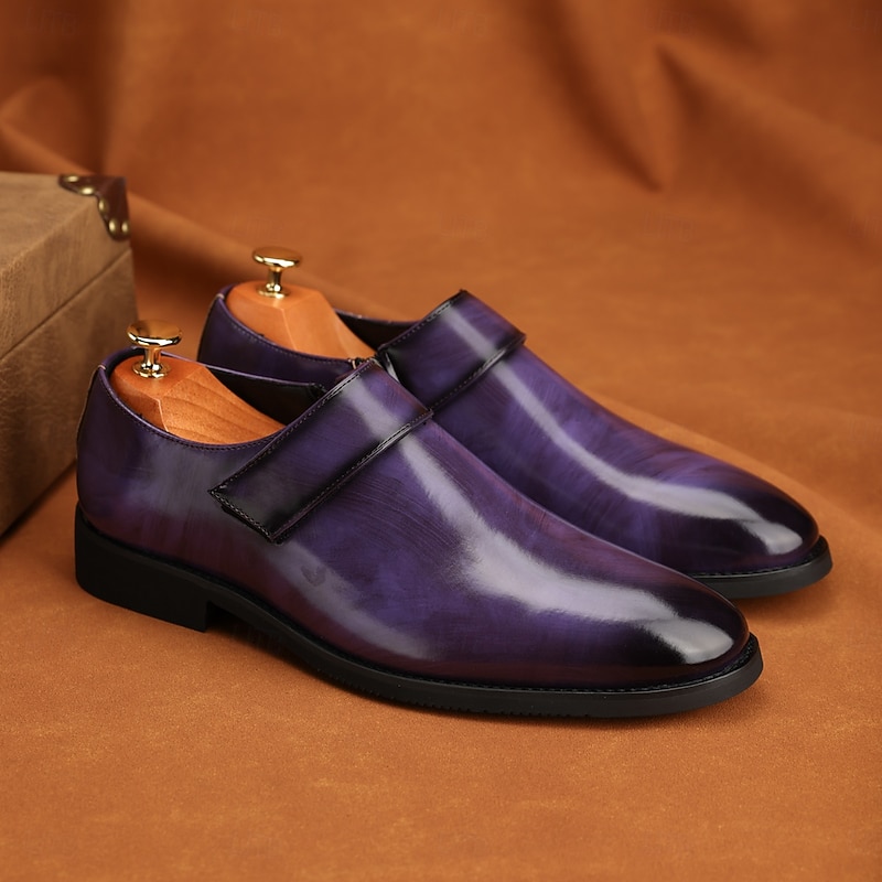 Men's Brown Leather Loafers Slip-On Dress Shoes Business Casual Formal Office Wear3