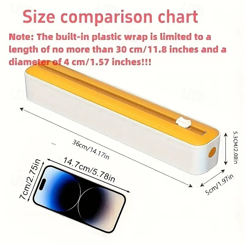 1pc Dual-Function Plastic Packaging Cutter – Multipurpose Kitchen Sealer for Plastic, Foil, Baking, and Wax Paper – Reusable Durable Black & White Design4