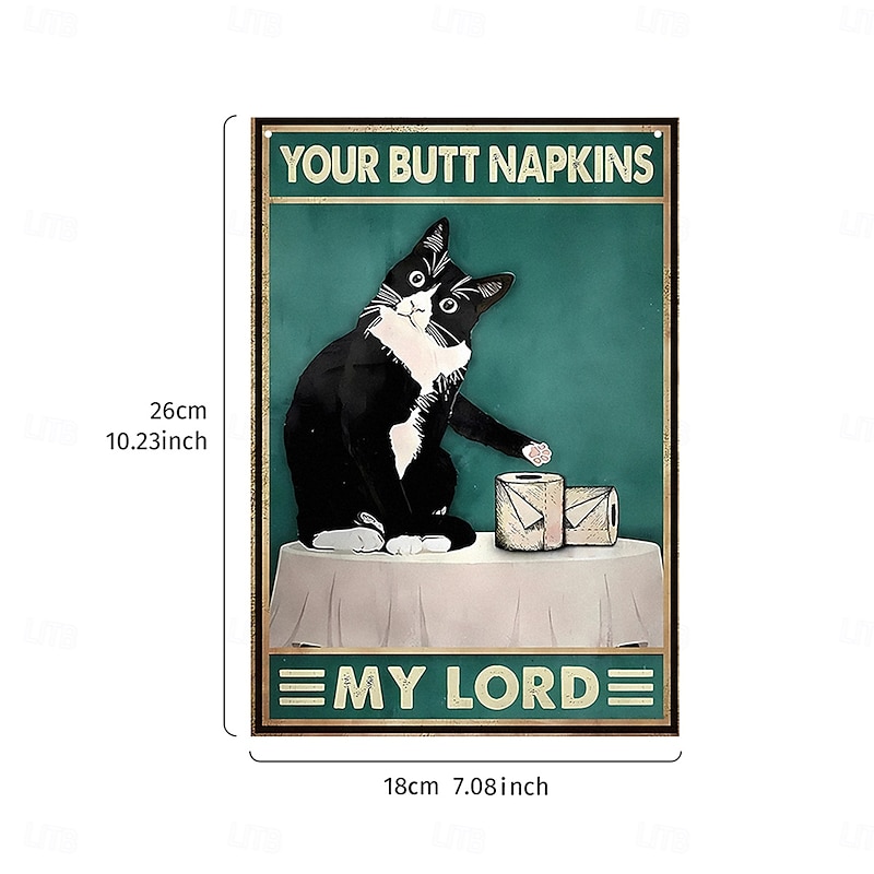 Halloween Skull & Black Cat Illustration Wood Hanging Sign, Halloween Decor Plaque for Home, Party, Store & Seasonal Decorations4