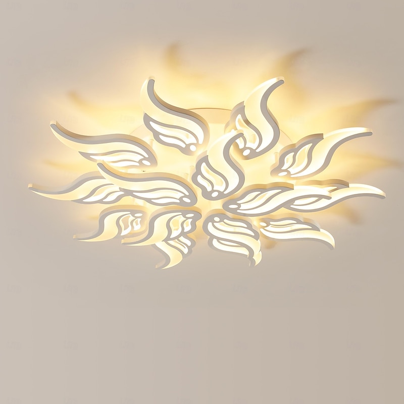 3-Light 5-Light 60/67/79/78/88/98 cm Dimmable Cluster Design Ceiling Lights Metal Acrylic Layered Artistic Style Modern Style Painted Finishes Black LED Modern 110-120V 220-240V2