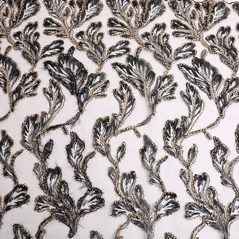 Embroidered Lace Applique A-Line Evening Gown Black and Gold Elegant Dress Formal Wedding Floor Length Long Sleeve Crew Neck Lace with Crystal-embellished Neckline and Sleeve 20254