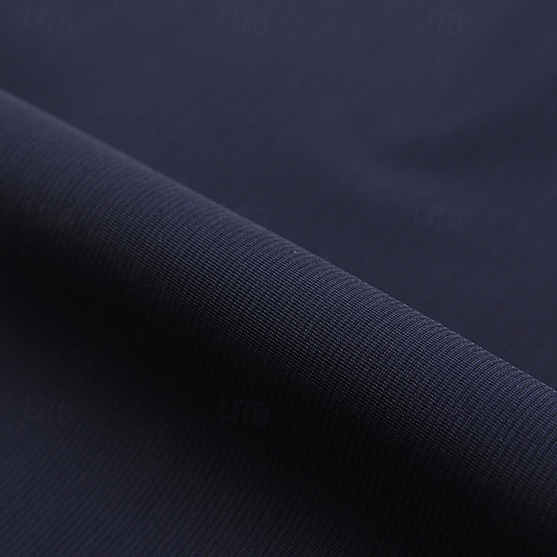 Men's Dress Pants Trousers Suit Pants Pocket Elastic Waist Plain Comfort Breathable Full Length Party Business Daily Fashion Streetwear Black Navy Blue Stretchy4