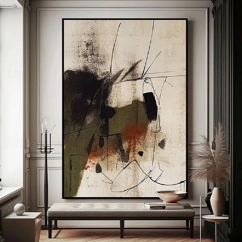 Handmade abstract oil painting Hand Painted ABSTRACT Oil Painting Wall Modern Fashion Abstract Black White Canvas Painting Home Decoration Decor Rolled Canvas Paingting4