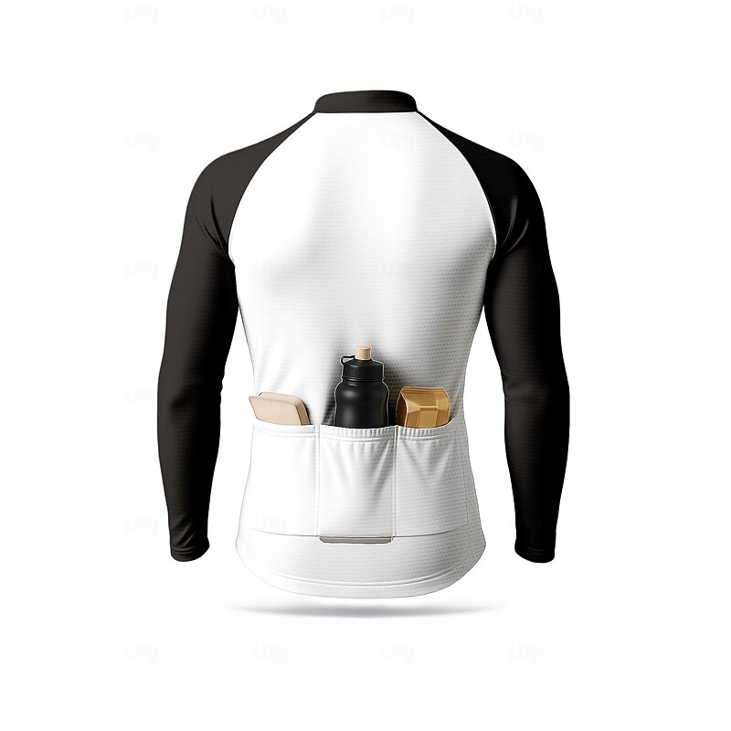 Men's Tops Cycling Jersey Graphic Skull Halloween Long Sleeve Bike Jersey Top with 3 Rear Pockets Sun Sun Protection Sunscreen Quick Dry Sports Black Clothing Apparel2