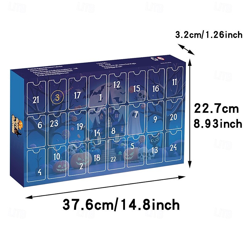 Halloween & Christmas Advent Calendar 24 Day Countdown with Keychains, Racing Toys, Dinosaur Toys Perfect Christmas Gifts for Kids2