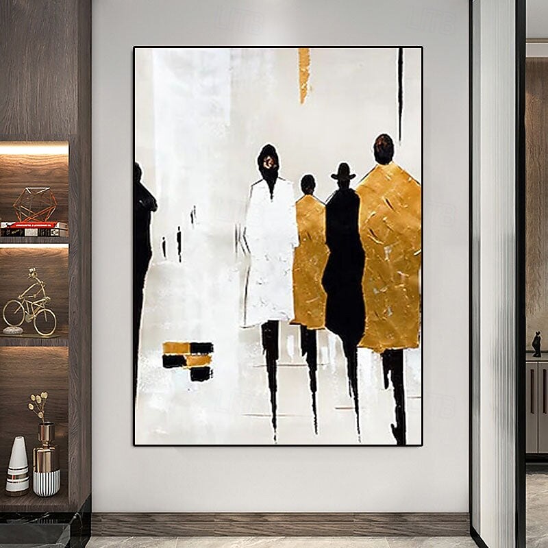 Abstract British Street People Oil Painting Canvas Posters and Prints Nordic Wall Art Picture Luxury Living Room Home Decoration4
