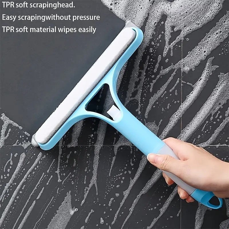 3-in-1 Glass Cleaning Tool – Window Squeegee, Mirror Brush & Water Scraper for Bathroom & Home Cleaning2